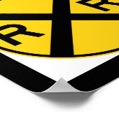 Spoorwegverkeersteken Poster (Hoek)