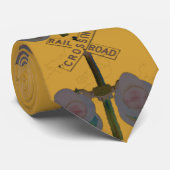 Spoorwegverkeerstekens, uniek kunstontwerp stropdas (Opgerold)