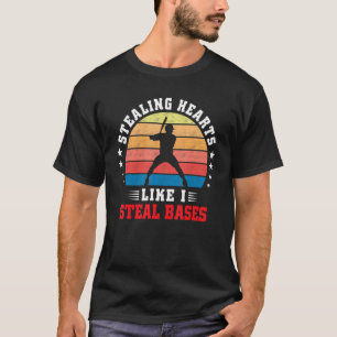 Sporen als ik Steal Bases Baseball Baseb T-shirt