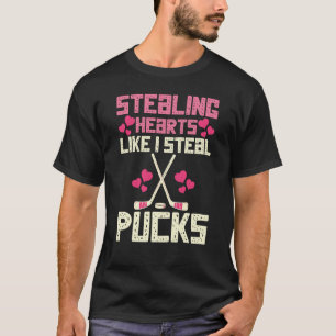 Sporen als ik Steal Pucks Hockey 1 T-shirt