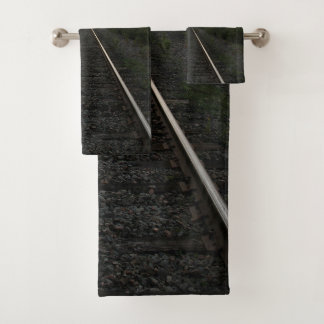 Sporen door de bomen bad handdoek