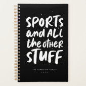 Sporen koele zwart-witfamilie planner (Voorkant)