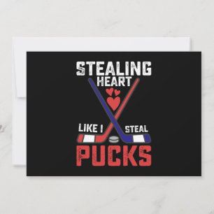 Sporend hart zoals ik Steal Pucks Hockey Valentijn Kaart