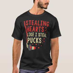 Sporend hart zoals ik Steal Pucks Valentijnsdag H T-shirt