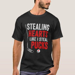 Sporend hart zoals ik Steal Pucks Valentijnsdag H T-shirt