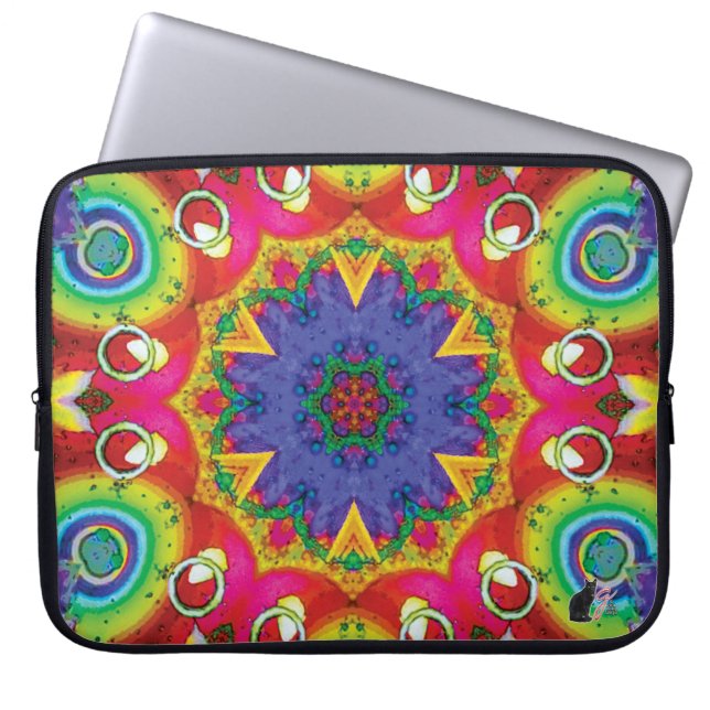 Spores Kaleidoscope Laptop Sleeve (Voorkant)