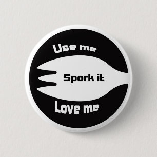Spork het ronde button 5,7 cm