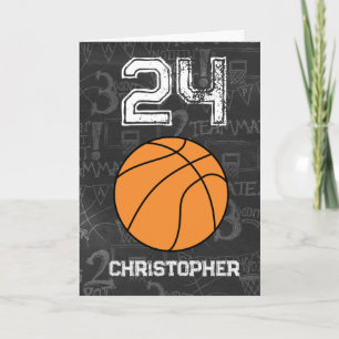 Sport 24e verjaardag Basketball Kaart