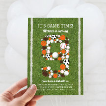 Sport 9e Verjaardagsfeest Uitnodiging