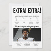 Sport Afstuderen Uitnodiging Sport Krant (Achterkant)