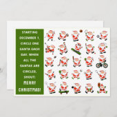 Sport Aftellen Kerstmis Kaarten (Voorkant / Achterkant)