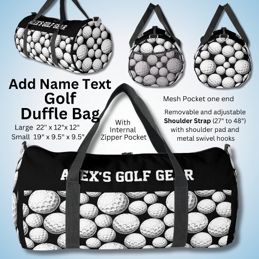 Sport Ajouter un texte de nom, sac de golf Alex sac de