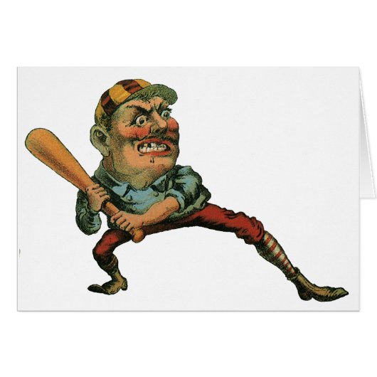  sport, Angry Baseball Player Batter (Voorkant Horizontaal)