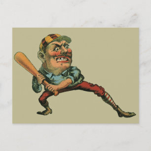  sport, Angry Baseball Player Batter Briefkaart