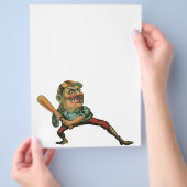 sport, Angry Baseball Player Batter Flyer (Hand)