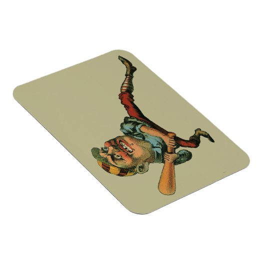 sport, Angry Baseball Player Batter Magneet (Rechterzijde)