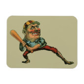 sport, Angry Baseball Player Batter Magneet (Horizontaal)