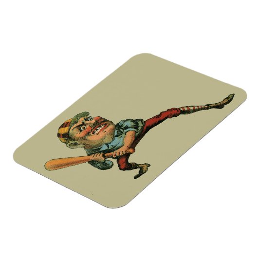 sport, Angry Baseball Player Batter Magneet (Linkerzijde)