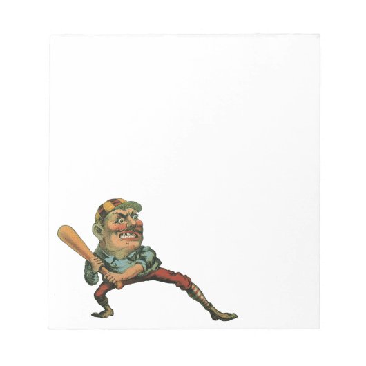 sport, Angry Baseball Player Batter Notitieblok (Voorkant)