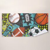 Sport Anniversaire Fête I Sport Balls (Serviette de bain)