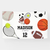 Sport Athletic Balls Birthday Party Spandoek (Horizontaal)