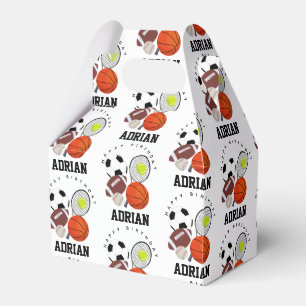 Sport Athletic Balls Persoonlijke naam Birthday Bedankdoosjes