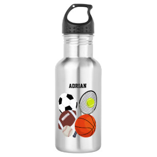 Sport Athletic Balls Persoonlijke naamschool Waterfles