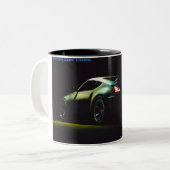 Sport auto koffie en thee mok ( donker binnen ) (Voorkant links)