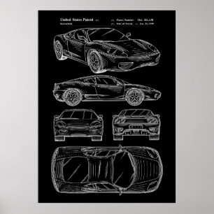 Sport auto patent poster