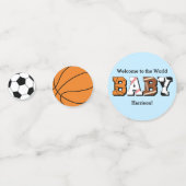 Sport Baby shower Co-ed Theme Boy Blue Confetti (Voorkanten)