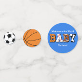 Sport Baby shower Co-ed Theme Boy Blue Confetti (Voorkanten)