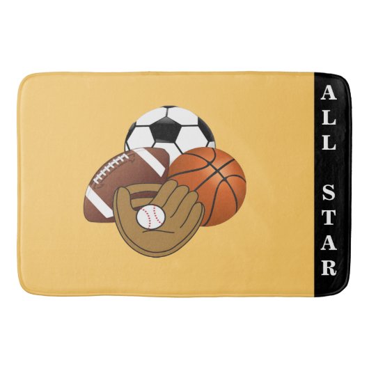 Sport Balls Bath Mat (Voorkant)