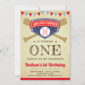  sport Baseball 1e verjaardag Kaart (Voorkant)