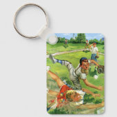  sport Baseball, kinderploegen spelen Sleutelhanger (Voorkant)