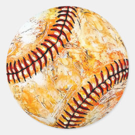 sport baseball ronde sticker