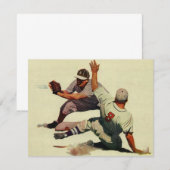  sport Baseball, speler die in huis glijdt (Voorkant / Achterkant)