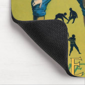  sport Baseball-spelers op het Homespel Muismat (Hoek)