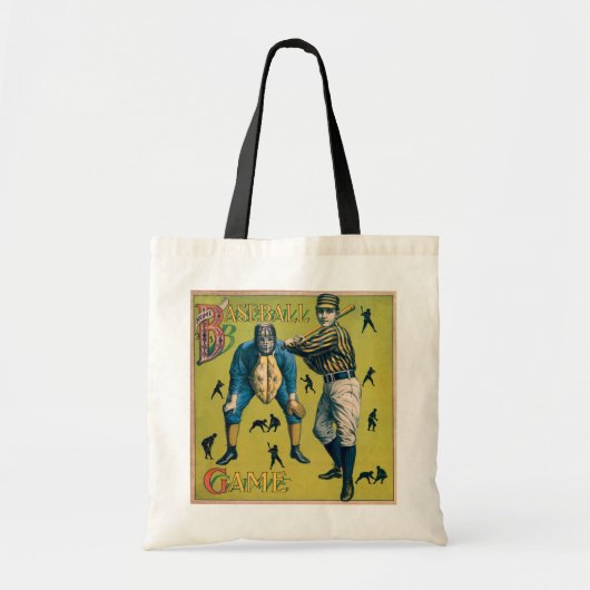  sport Baseball-spelers op het Homespel Tote Bag (Voorkant)