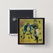 sport Baseball-spelers op het Homespel Vierkante Button 5,1 Cm (Voorkant /achterkant)