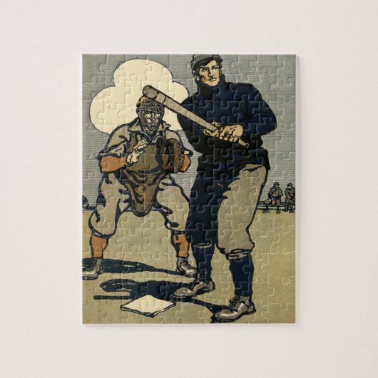  sport Baseball-spelers, stijlvolle kunst Legpuzzel (Verticaal)