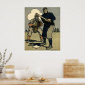  sport Baseball-spelers, stijlvolle kunst Poster (Keuken)