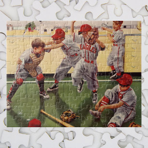sport Baseball Team, jongens Roughhousing Legpuzzel