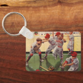  sport Baseball Team, jongens Roughhousing Sleutelhanger (Achterkant)