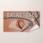 Sport 🏀 basket-ball - Brown | Personnaliser (Serviette à main)