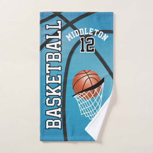 Sport 🏀 basket-ball sur Baby Blue Arrière - plan (Serviette à main)