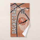 Sport 🏀 basket-ball | Texte do-it-yourself<br><div class="desc">🥇 UN DESIGN D'ART ORIGINAL DE DROIT D'AUTEUR DE Donna Siegrist SEULEMENT DISPONIBLE SUR ZAZZLE! Serviette De Bain. Sport Basketball prêt pour vous à personnaliser. Vous avez besoin d'une autre couleur ou de l'ensemble de la serviette de bain ? Contactez-moi par l'intermédiaire de mon magasin ou mon email direct est...</div>