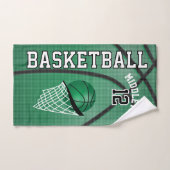 Sport 🏀 basket-ball - Vert / Personnaliser (Serviette à main)