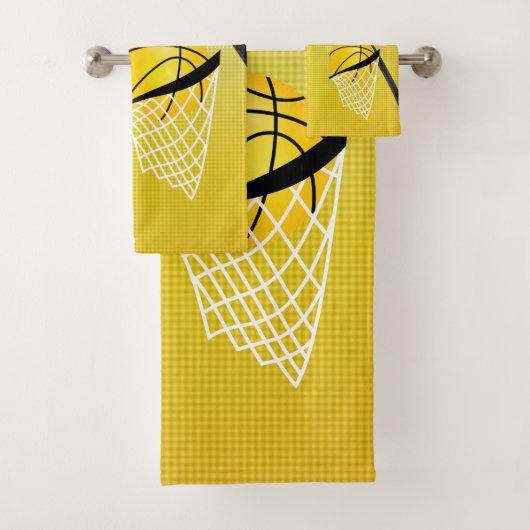 Sport 🏀 Basketbal - Geel | DIY-tekst Bad Handdoek (Insitu)