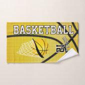 Sport 🏀 Basketbal - Geel | DIY-tekst Bad Handdoek (Handdoek)