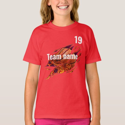 Sport basketbal Team Velddag Cheer Squad School T-shirt (Voorkant)